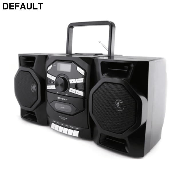 Emerson Portable CD & Cassette Stereo Boombox with AMFM Black Players