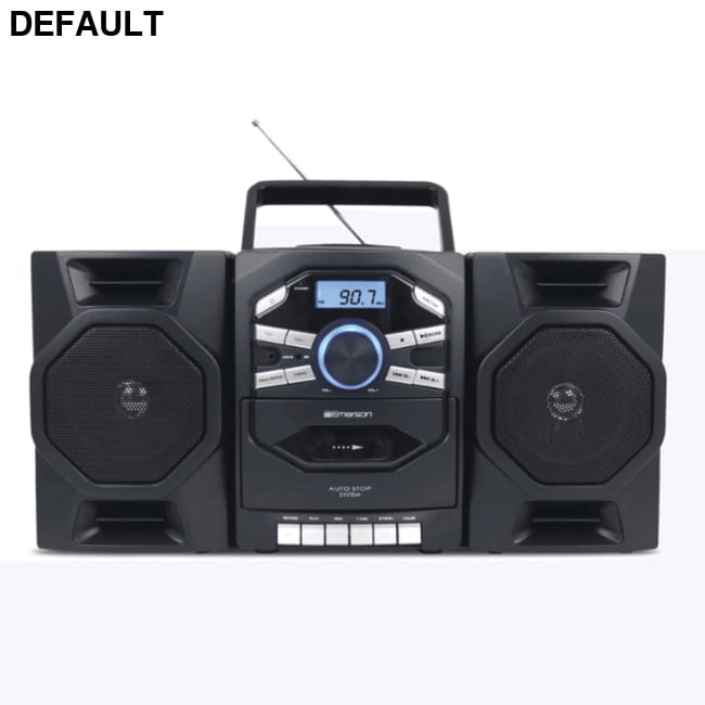 Emerson Portable CD & Cassette Stereo Boombox with AMFM Black Players