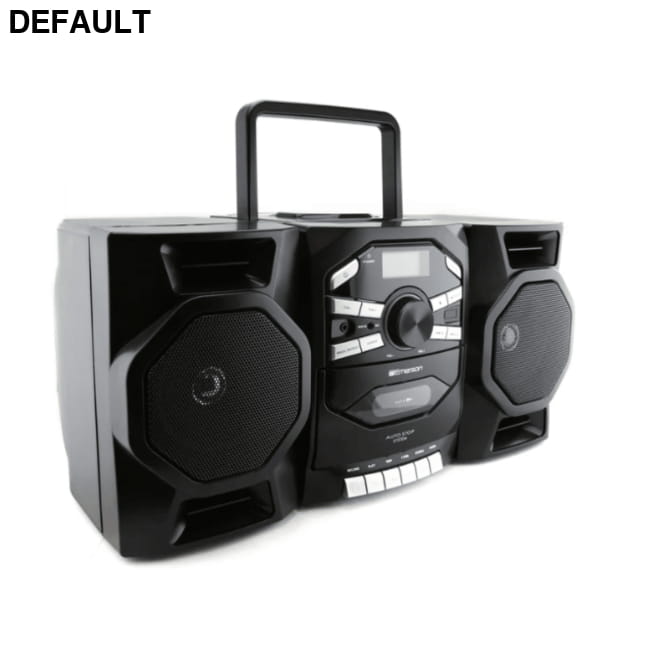 Emerson Portable CD & Cassette Stereo Boombox with AMFM Black Players