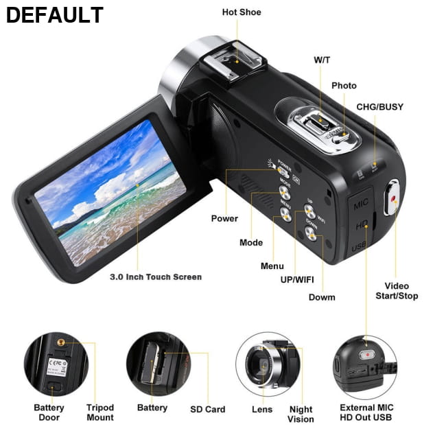 English Product 27K HD 48 Million Pixel Digital Video Camcorders Cameras