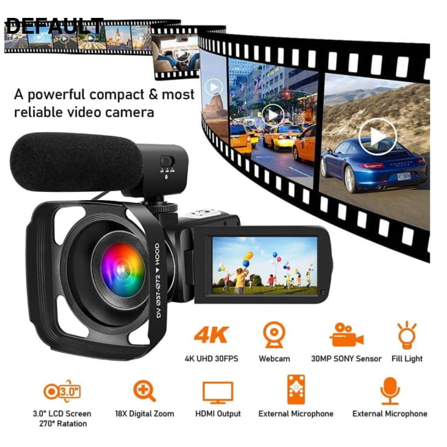 English Product 27K HD 48 Million Pixel Digital Video Wide Angle Lens Microphone Camcorders Cameras