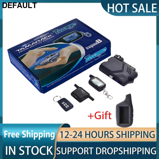 English Russian Version B9 Two-way Start Car Alarm Burglar & Security Systems Electronics