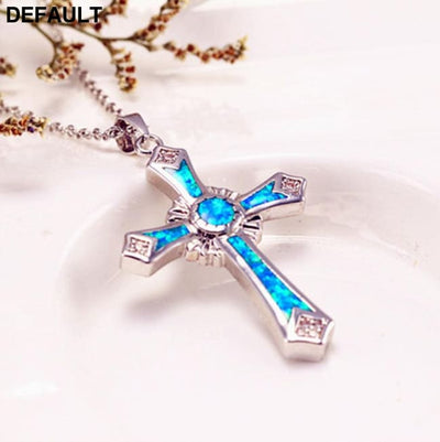 Epoxy cross pendant Sterling Silver Necklaces