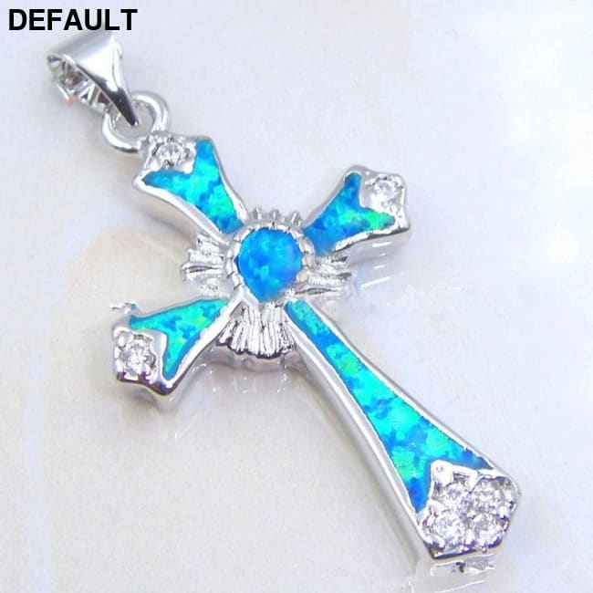 Epoxy cross pendant Sterling Silver Necklaces