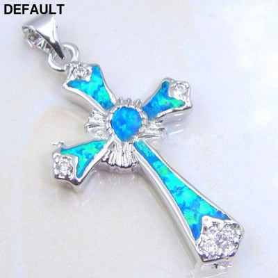 Epoxy cross pendant Sterling Silver Necklaces