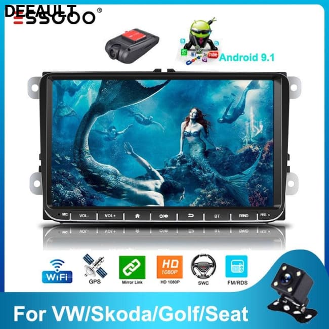 Essgoo Android 9.1 Car Radio 9’’ 2GB/1GB RDS AM DAB GPS Navigation 2din Autoradio WIFI Bluetooth Universal Multimedia