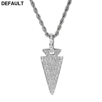 Europe and the United States cross-border new arrow pendant genuine electroplated microstruck zircon hiphop hip hop