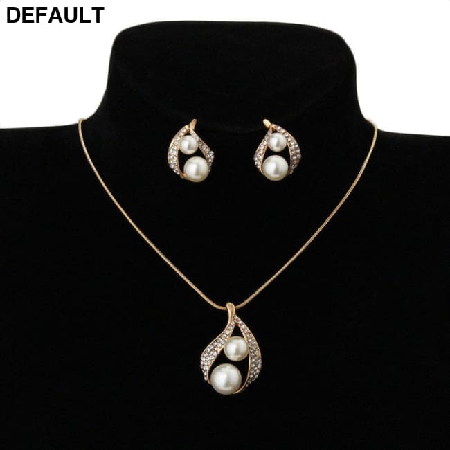 Europe and the United States foreign trade exquisite package with bridal jewelry set pearl water drop two Pearl