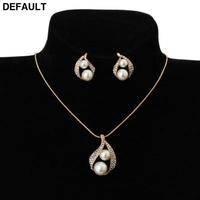Europe and the United States foreign trade exquisite package with bridal jewelry set pearl water drop two Pearl