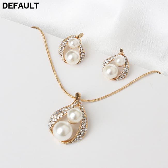 Europe and the United States foreign trade exquisite package with bridal jewelry set pearl water drop two Pearl