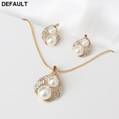 Europe and the United States foreign trade exquisite package with bridal jewelry set pearl water drop two Pearl