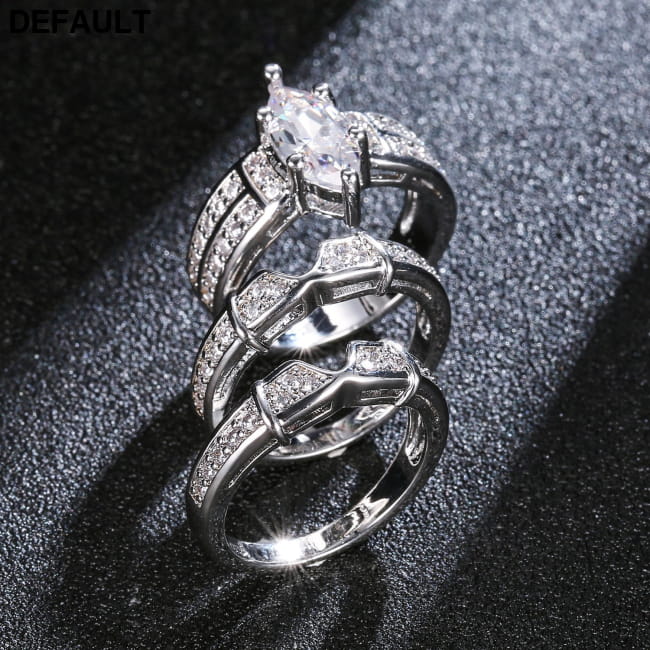 European and American couples ring engagement zircon Wedding Rings Best Selling Products