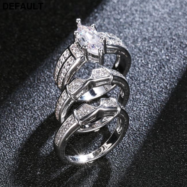 European and American couples ring engagement zircon Wedding Rings Best Selling Products