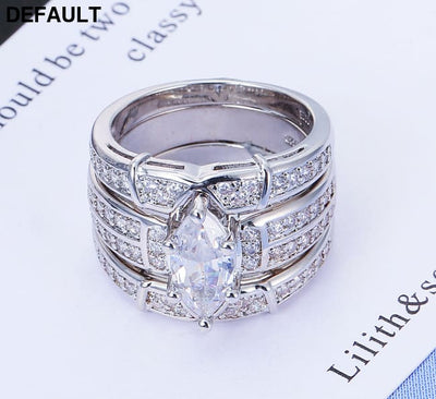 European and American couples ring engagement zircon Wedding Rings Best Selling Products