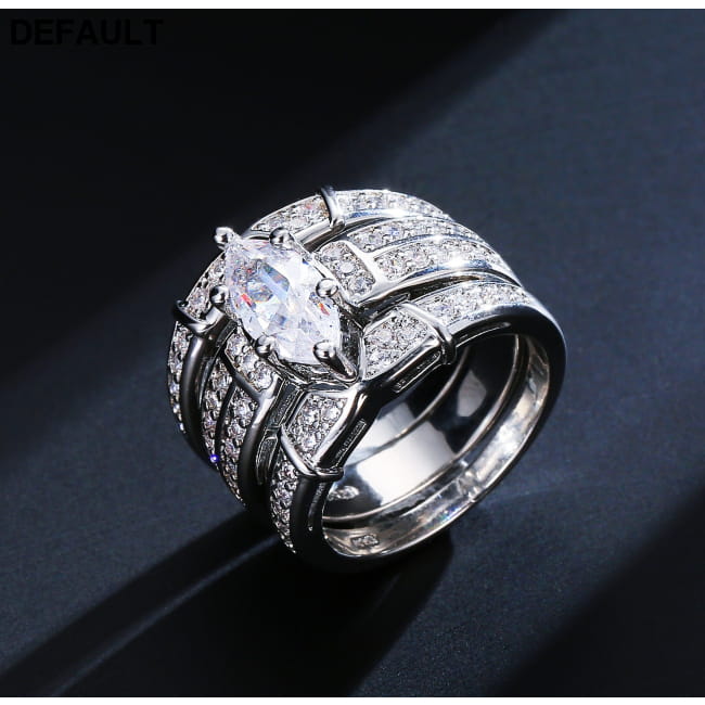 European and American couples ring engagement zircon Wedding Rings Best Selling Products