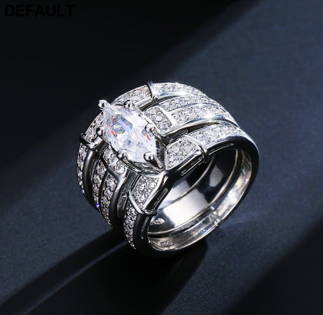 European and American couples ring engagement zircon Wedding Rings Best Selling Products