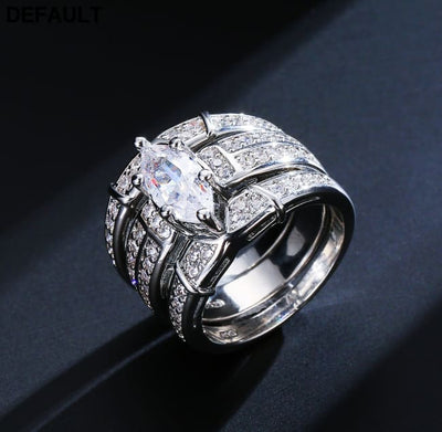 European and American couples ring engagement zircon Wedding Rings Best Selling Products