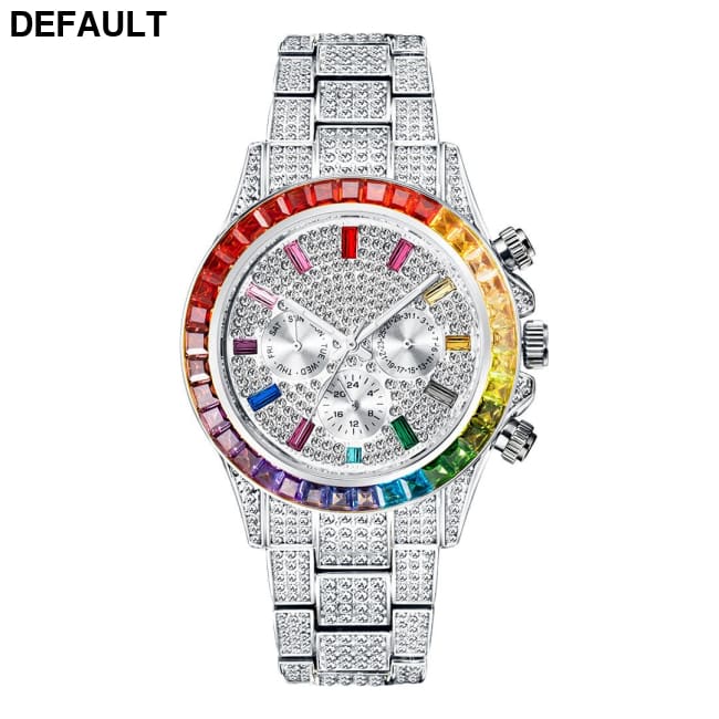 European And American Fashion High-end Full Star Quartz Men’s Watch White color Men Watches Best Selling Products
