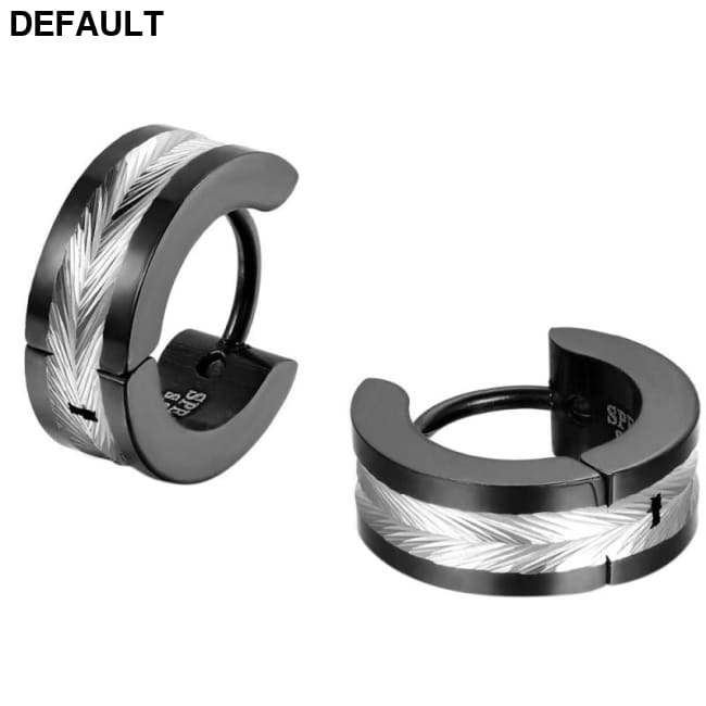 European And American Fashion Room Electric Color Stainless Steel Titanium Stud Earring For Men Ear Clip Black Earrings