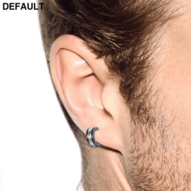 European And American Fashion Room Electric Color Stainless Steel Titanium Stud Earring For Men Ear Clip Earrings