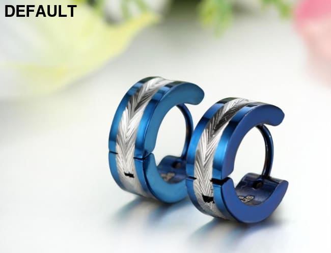 European And American Fashion Room Electric Color Stainless Steel Titanium Stud Earring For Men Ear Clip Earrings