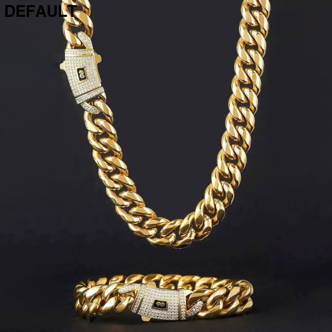 European And American Stainless Steel Cuban Link Bracelet Men Bracelets