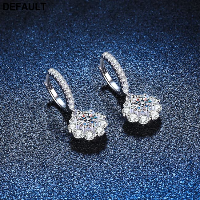 EWYA 0.5 Carat D Color Moissanite Diamond Screw Earrings for Women S925 Sterling Silver Plated PT950 Drop Earring Fine