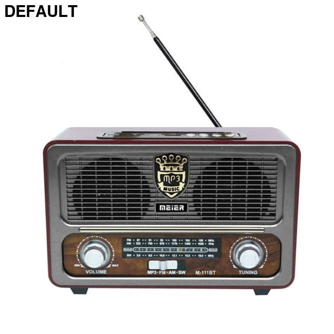 Export Desktop Retro Radio Full Band Bluetooth Speaker Black / One Size Portable Radios Speakers