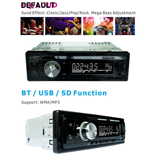 EZONETRONICS Car Bluetooth FM MP3 Stereo Radio Receiver Aux default Audio Motor Vehicle A/V Players & In-Dash Systems