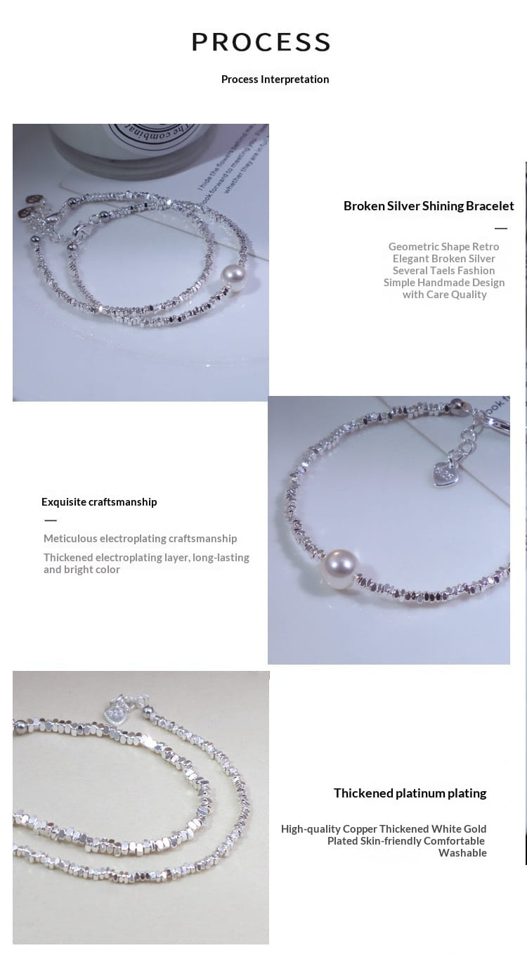 A Subtly Luxurious Niche-designed Bracelet Featuring Few Pieces Of Silver