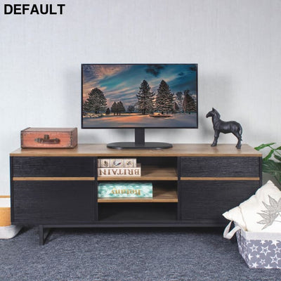 FAMIKITO TV Stand for TVs up to 60 inches Cabinet with 2 Drawer Shelves,2 Cabinets Living Room Brown as picture
