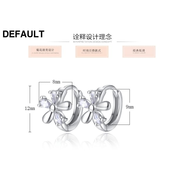 Fanqieliu Sterling 925 Silver Earrings Natural Crystal