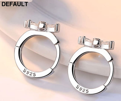 Fanqieliu Sterling 925 Silver Earrings Natural Crystal Small Flower Hoop For Woman FQL3235