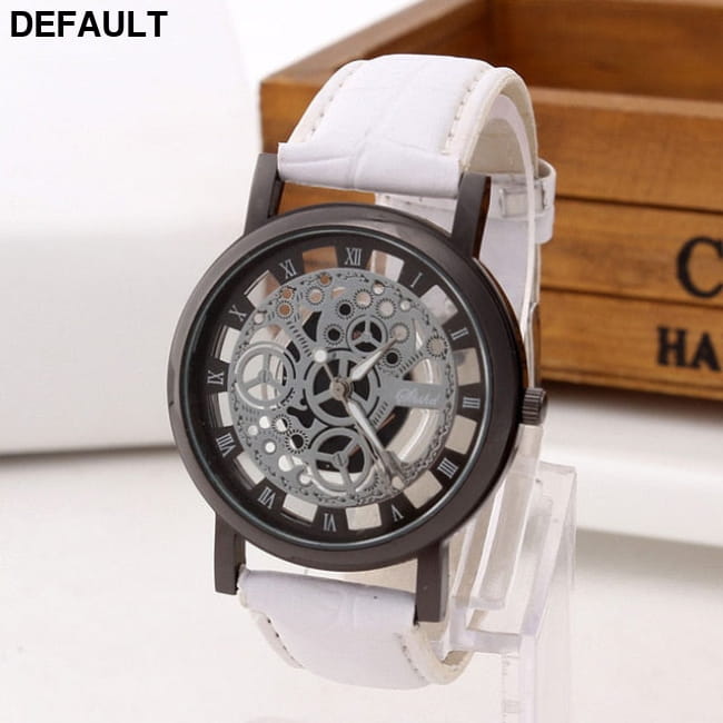 Fashion Business Skeleton Watch Men Engraving Hollow Reloj White Quartz Watches Best Selling Products