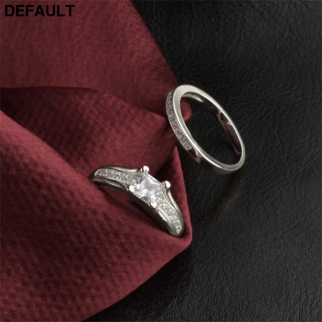 Fashion Couple Rings Romantic Women Heart Rhinestones CZ Wedding Best Selling Products