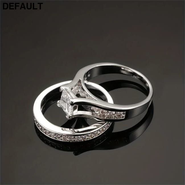 Fashion Couple Rings Romantic Women Heart Rhinestones CZ Wedding Best Selling Products