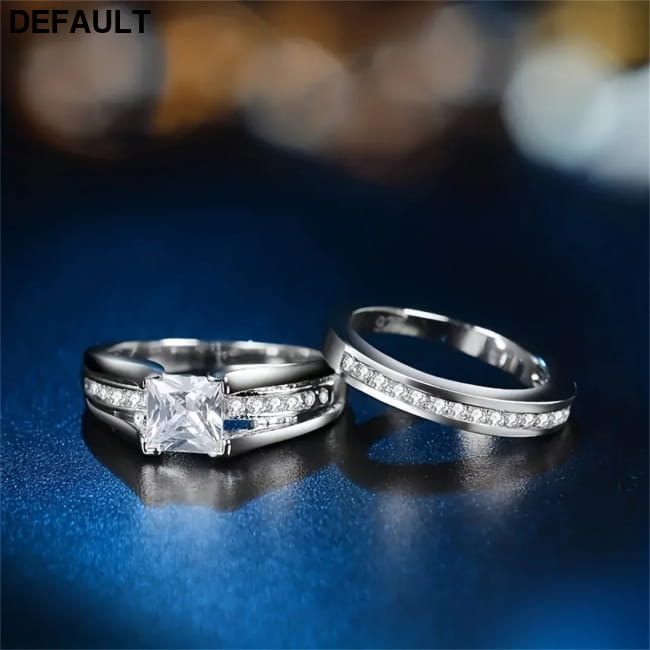 Fashion Couple Rings Romantic Women Heart Rhinestones CZ Wedding Best Selling Products