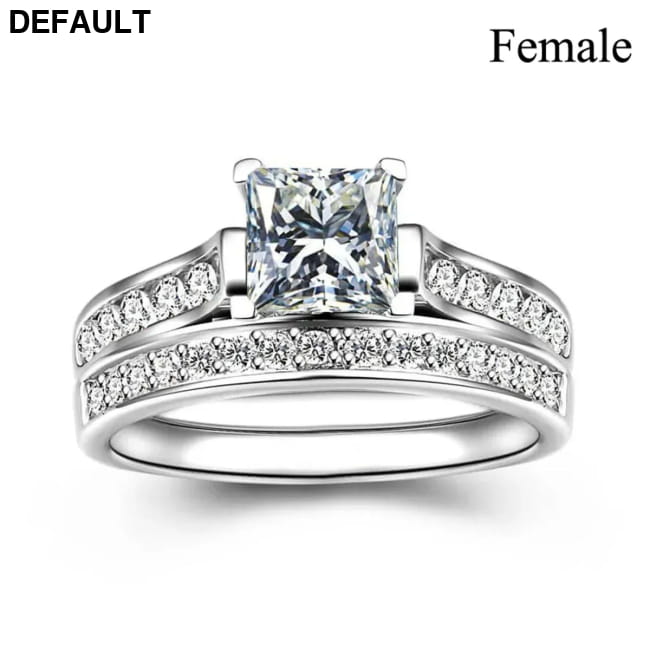 Fashion Couple Rings Romantic Women Heart Rhinestones CZ Female / 5 Wedding Best Selling Products