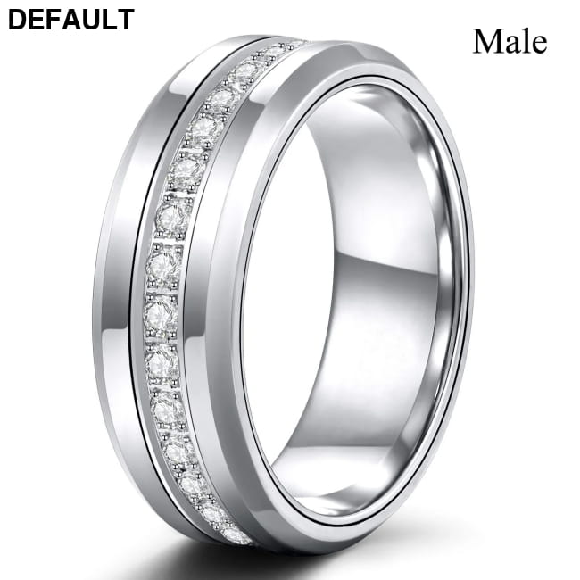 Fashion Couple Rings Romantic Women Heart Rhinestones CZ Male / 6 Wedding Best Selling Products