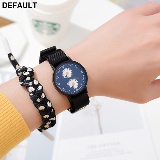Fashion Daisy Flowers Nylon Band Watches For Women Casual Best Selling Products