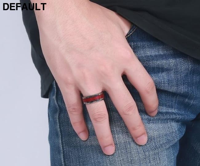 Fashion Jewelry Brown Red Stainless Steel Couple Ring Casual Male Elegant Female Engagement Valentine’s Day Gift