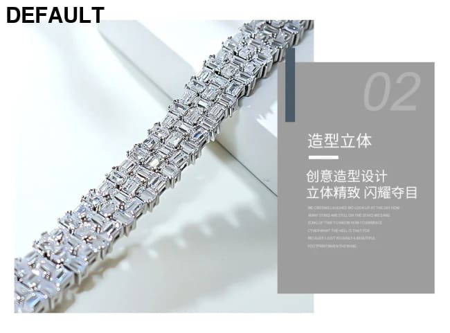 Fashion Light Luxury Simple Green Cut Inlaid High Carbon Diamond 925 Versatile Silver Bracelet Wedding Jewelry Men