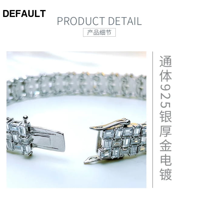 Fashion Light Luxury Simple Green Cut Inlaid High Carbon Men Bracelets