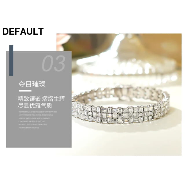 Fashion Light Luxury Simple Green Cut Inlaid High Carbon Men Bracelets