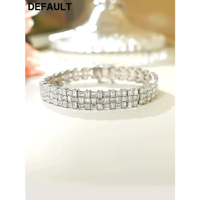 Fashion Light Luxury Simple Green Cut Inlaid High Carbon Men Bracelets