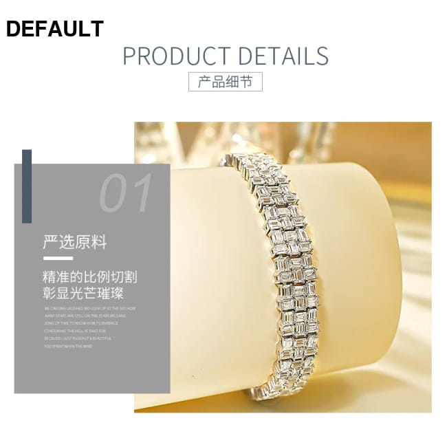 Fashion Light Luxury Simple Green Cut Inlaid High Carbon Men Bracelets