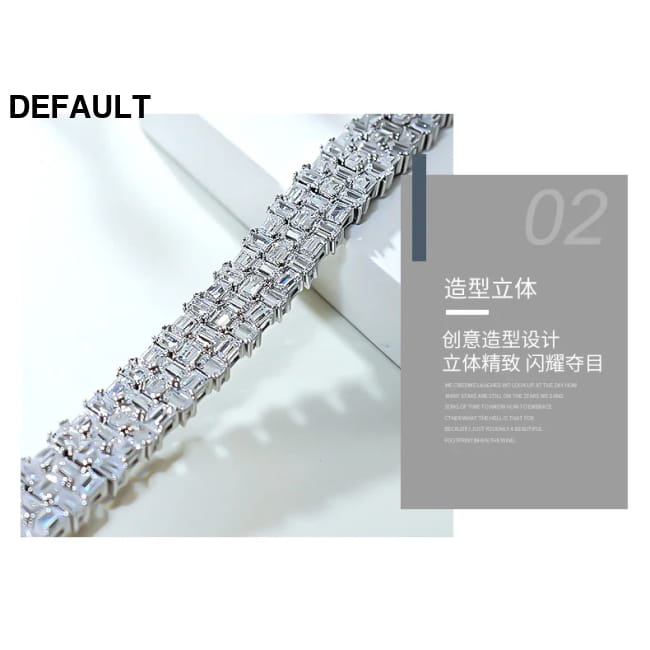 Fashion Light Luxury Simple Green Cut Inlaid High Carbon Men Bracelets