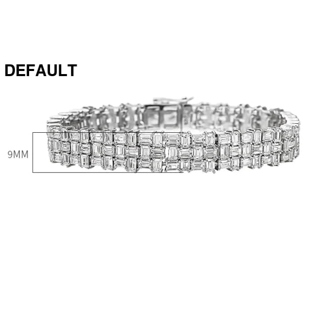 Fashion Light Luxury Simple Green Cut Inlaid High Carbon Men Bracelets