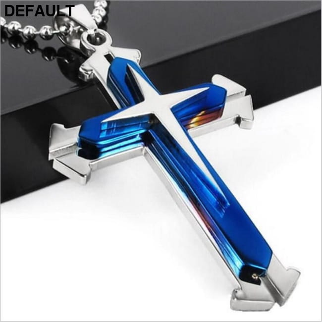 Fashion Men’s Cross Chain Necklace Personalized NW360-blue Best Selling Products