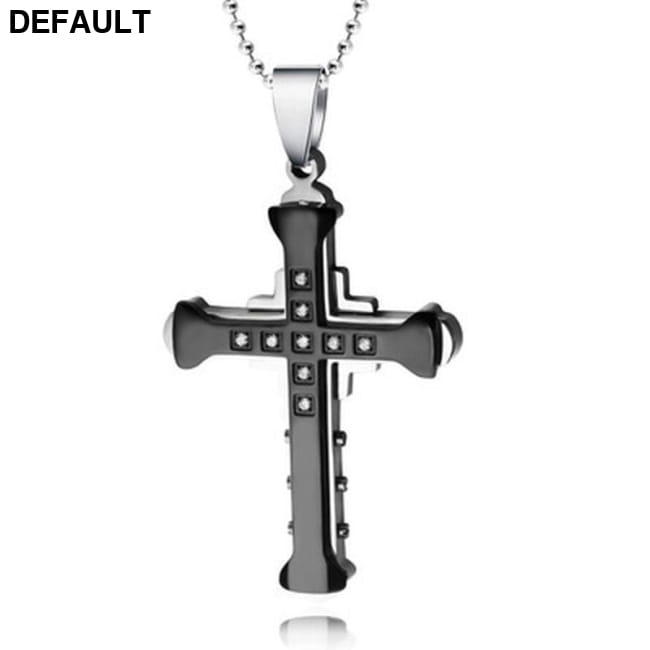Fashion Men’s Cross Chain Necklace Personalized NW365-black Best Selling Products